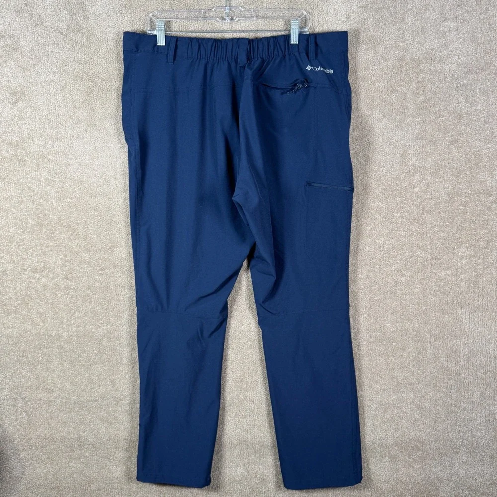 Columbia Hiking Pants Mens 40 X 30 Navy Blue Outdoor Cargo Stretch Lightweight
